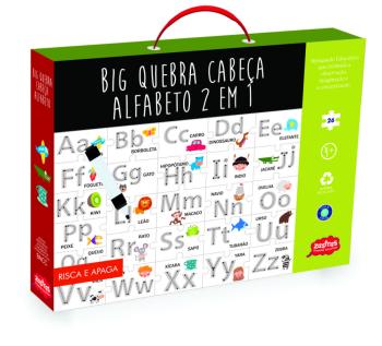 Jogo Quebra Cabeça Alfabético Brinquedo Educativo Em Madeira